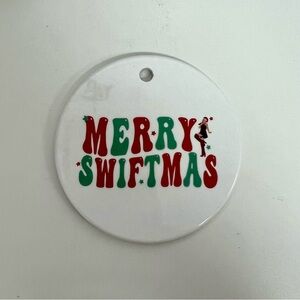 NWT Merry Swiftmas Cermaic Ornament - Oopsie Print #3